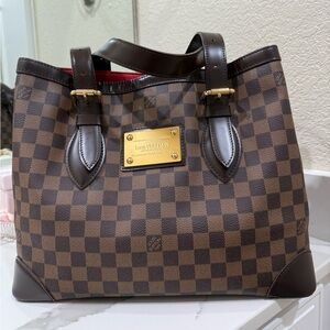 Louis Vuitton MM Hamstead in Damier Ebene